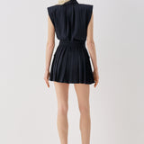SS6190 Düğmeli Mini Elbise