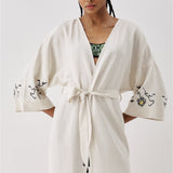 SS6186 Keten Bağlamalı Kimono