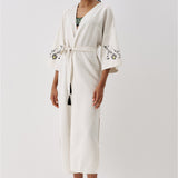 SS6186 Keten Bağlamalı Kimono