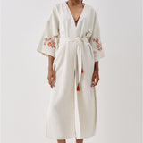 SS6186 Keten Bağlamalı Kimono