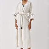 SS6186 Keten Bağlamalı Kimono